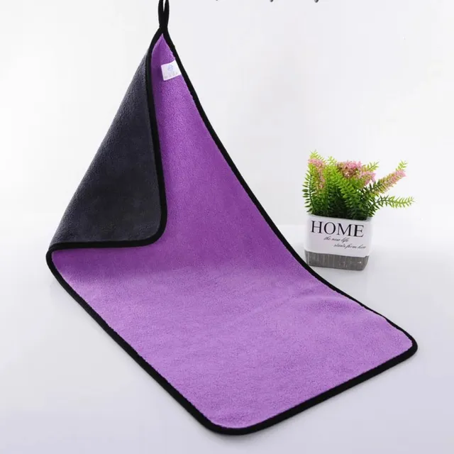 Toalla De Microfibra Gruesa Absorbente Violeta 60cm X 40cm