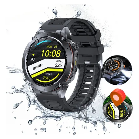 Relogio Smartwatch Gps Inteligente 3atm Impermeável 1.43inch Preto