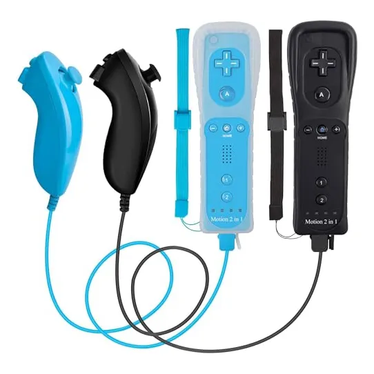 Ecrabone Wii Remotes E Nunchuck Controller Pacote Com 2, Wii