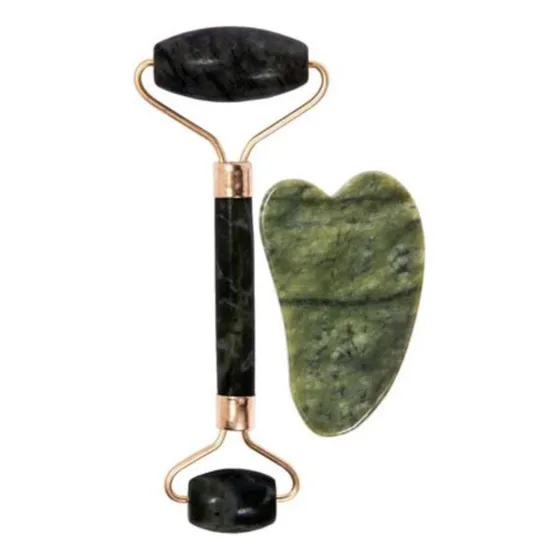 Rodillo Facial De Jade(original)+ Piedra Uasha 