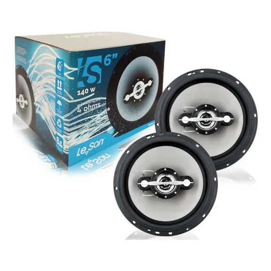 Par Alto Falante Leson 6 Polegadas Quadriaxial 140w 4r Cinza