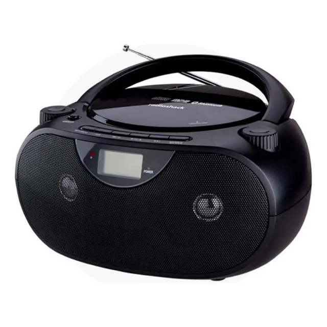 Radio Radioshack Boombox Bluetooth, Radio Fm, Cd, Usb, Negro
