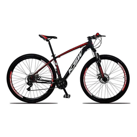 Bicicleta Aro 29 Ksw 24 Marchas Freio Hidráulico C/ Trava