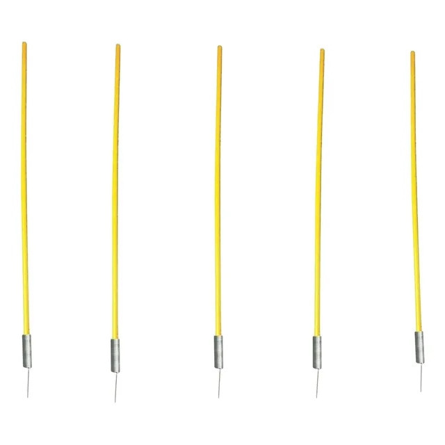 Pack X5 Bastón Estaca Slalom 1,60mts Knex Con Resorte Fútbol
