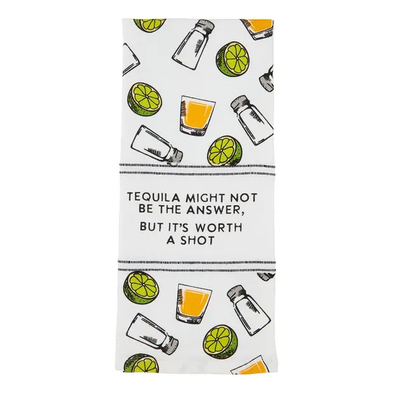 Mud Pie Toalla Mano Fiesta Tequila 16.5 X 26 