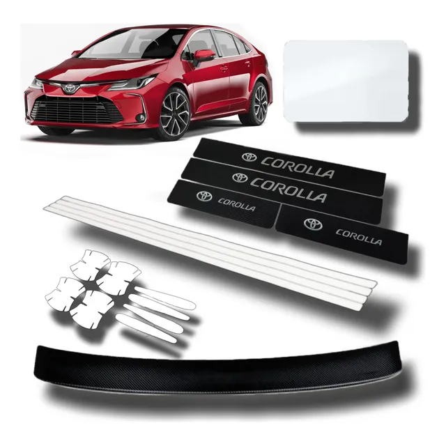 Protector Cubre Zócalos Carbono  Toyota Corolla Envio Gratis