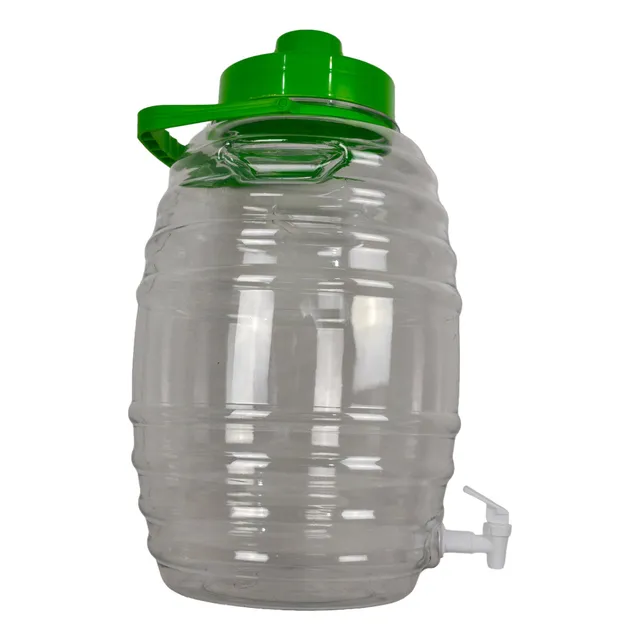 Vitrolero Dispensador Barril 20 L Con Llave Tapa Agarradera Color Verde