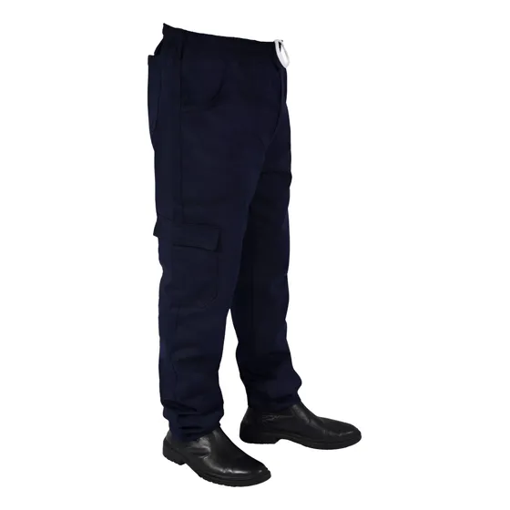 Calça Brim Uniforme Trabalho Mecânico Construção Civil 
