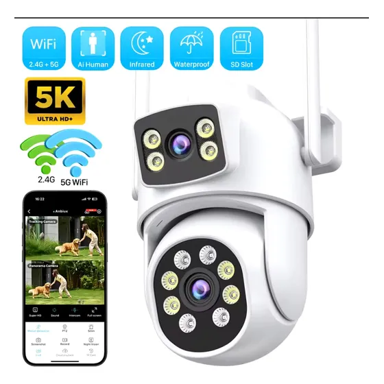 Cámara Ptz 4k 8mp Hd Wifi Para Exteriores