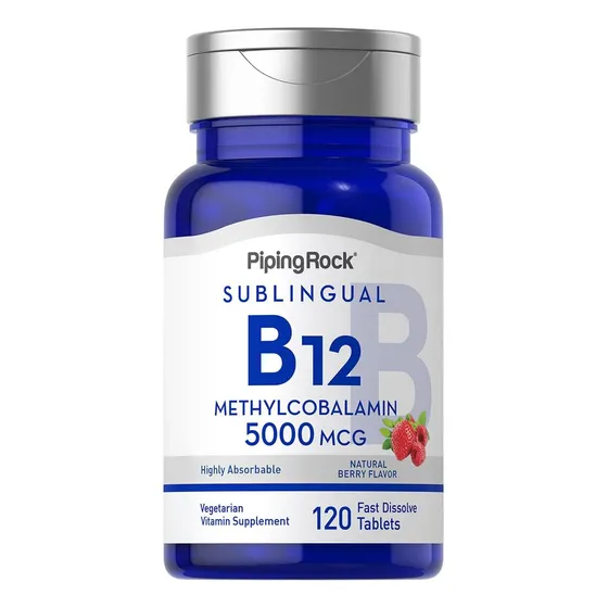 Piping Rock Vitamina B12 5000 Mcg | 120 Tabletas