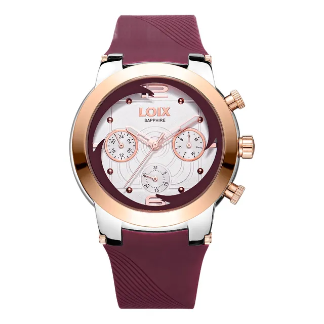 Reloj Loix Mujer-elegancia-cristal De Zafiro La1125-1