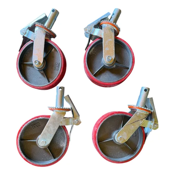 Set 4 Ruedas De Andamio 8 Pulgadas
