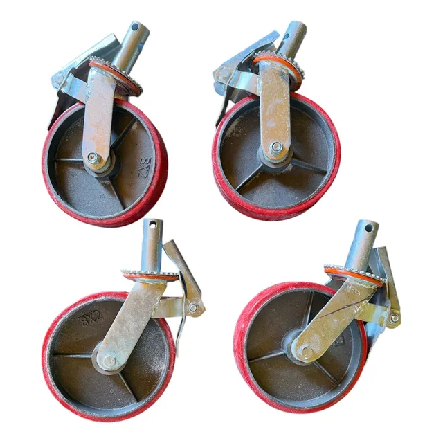 Set 4 Ruedas De Andamio 8 Pulgadas