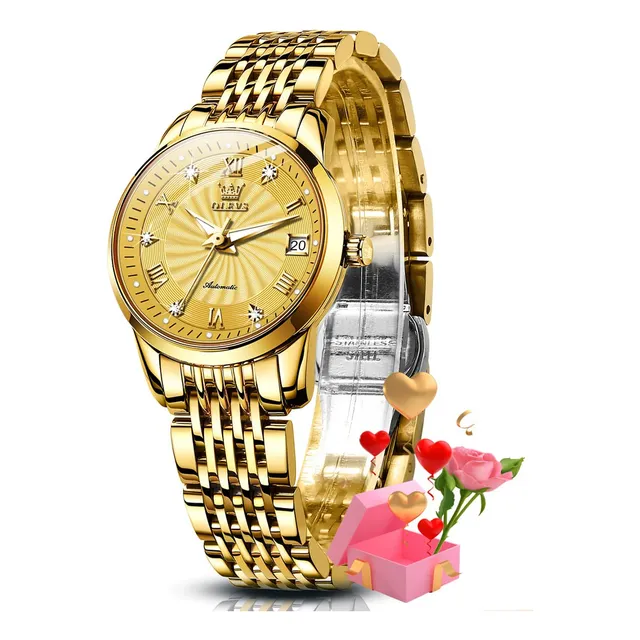 Olevs Mujer Reloj Automático Diamante Mecánica De La 8q5wf