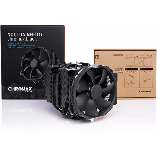Noctua Nh D15 Chromax Black, Disipador De Cpu De Doble Torre Led Sin Led