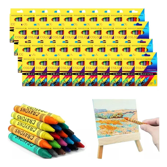 Crayons 40 Cajas De 8 Crayolas Económicas Fiesta Total 320pz