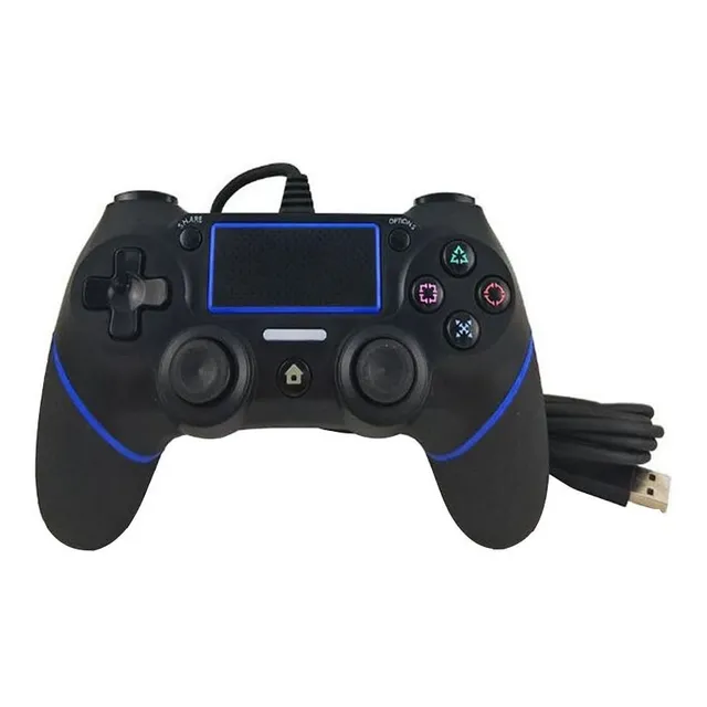 Control Alambrico Joystick Para Consola Playstation P4 Gamer Color Negro