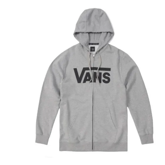 Campera Vans Modelo Classic Full Zip Gris Negro Rustica 