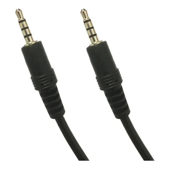 Cable Auxiliar 3.5mm Macho A Macho 3 Metros Punta Dorado