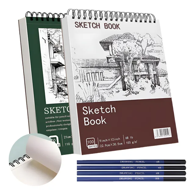 Cuaderno A4+ De Boceto Y Dibujo 280 Páginas Blank Sketchbook