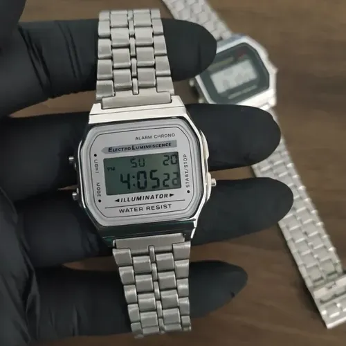 Relógio Casio Unissex Vintage Original A-168wg-9 Cor da pulseira