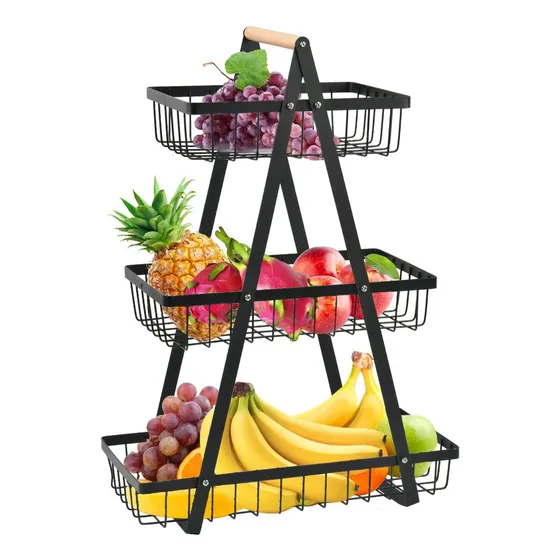 Frutero 3 Niveles Cesta Moderna Decoracion Cocina Rondon Color Varios