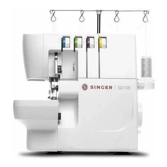 Máquina de coser overlock Singer Overlock S0105 portable color blanco 220V