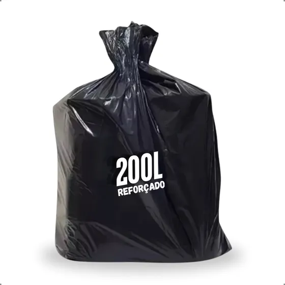 Saco De Lixo 200lt Reforçado Grosso Pct 100unid Resistente