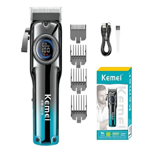 Máquina de Cortar Cabelo Kemei KM‑2361 Profissional Sem Fio Bivolt