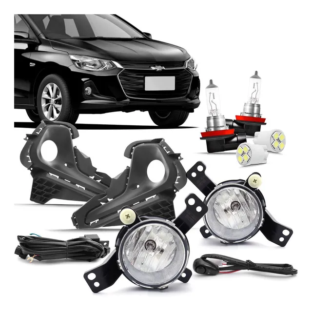 Kit Farol Milha Auxiliar Onix Plus 2020 2021 Bot Alternativo