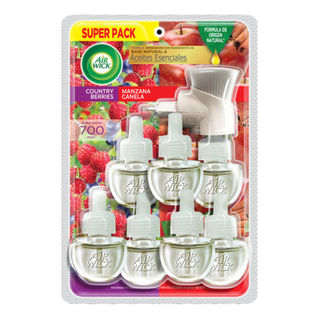 Airwick Eléctrico Led Full 1 Aparato + 7 Repuestos Airwick Eléctrico Led Full 1 Aparato + 7 Repuestos