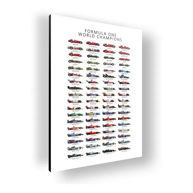 Cuadro Decorativo Poster Campeones F1 42x60 Mdf