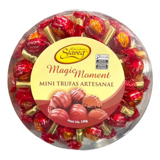 Bombom Mini Trufa Cereja Chocolates Siareg 140g