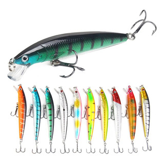 Kit 10 Iscas Artificiais Minnow Lure 10cm/9g Abs Kit 10 Iscas Artificiais Minnow Lure 10cm/9g Abs
