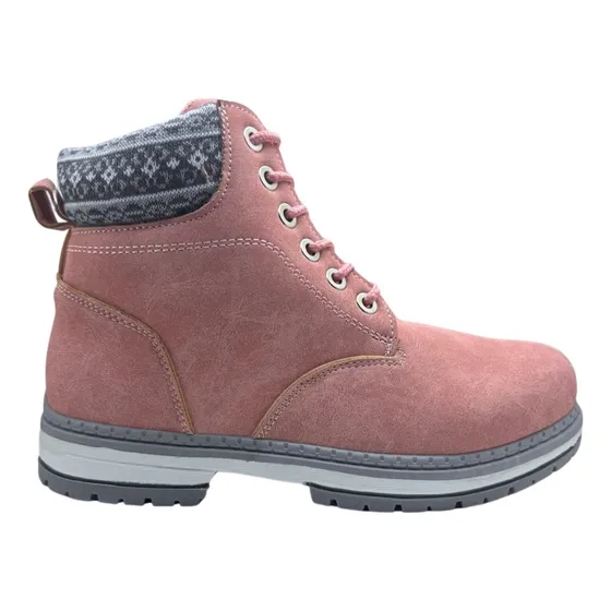 Bota Leñadora Abrigo Casual Para Dama Con Cordones Boccato