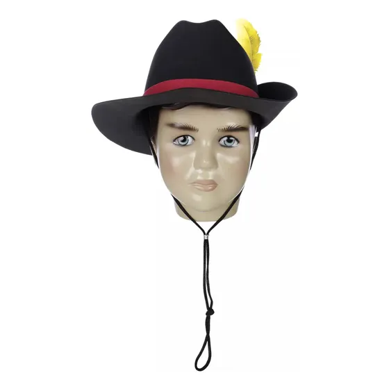 Kit Chapéu Cinto  Gato De Botas Mosqueteiro Ajustável C/pena