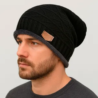 Kit 2 Gorro Touca De Frio Unissex Lã Forrada Térmica Inverno Kit 2 Gorro Touca De Frio Unissex Lã Forrada Térmica Inverno