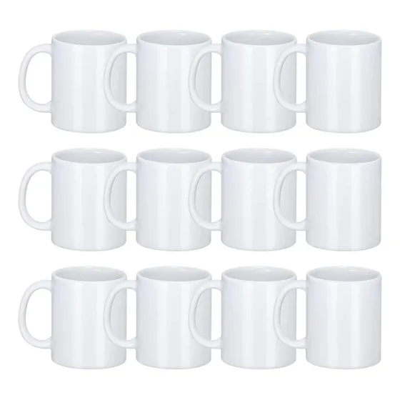 12 Tazas De Sublimación De Cerámica Blanca De 11 Onzas