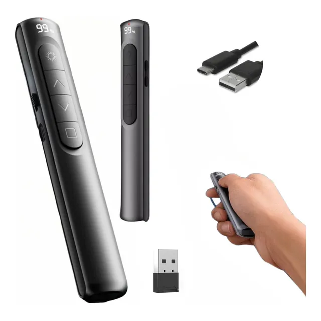 Presentador Inalambrico Diapostivas Remoto Recargable Usb C
