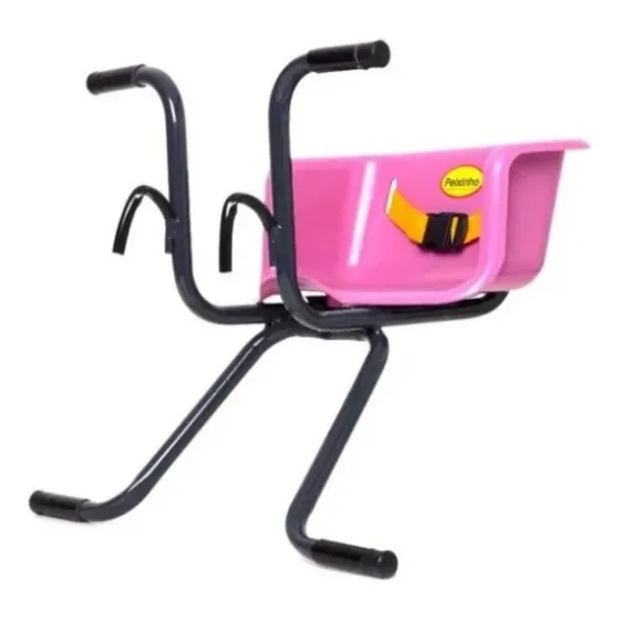 Cadeirinha Bicicleta Peixinho Dianteira Adulto Bike Infantil Cor Rosa