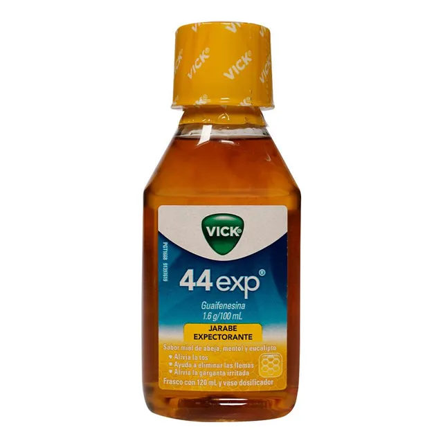 Vick 44 Exp Jarabe Sabor Miel 1,6 G/100 Ml, 1 Frasco 120 Ml