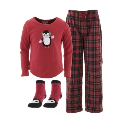 Pijama Navidad Bello Diseño Niñas Talla 6x Incluye Medias