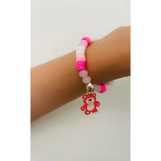 Pulsera Despertando Con Dije Esmaltado De Lotso Nena