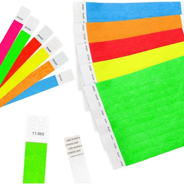 Brazaletes Personalizados Tyvek Pack 100