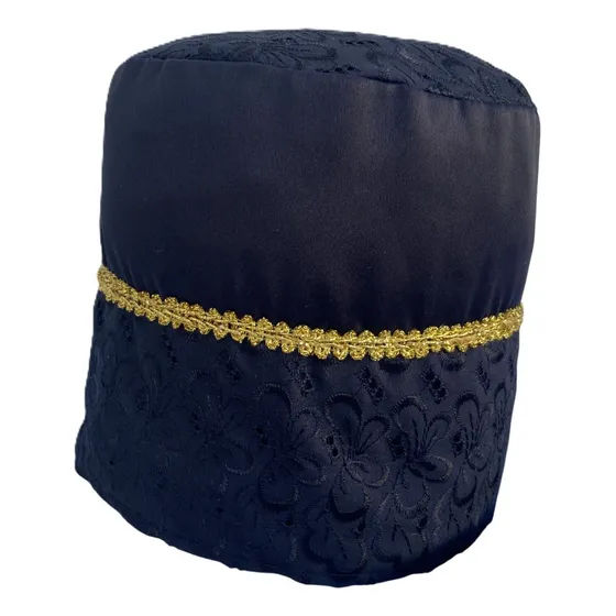 Ekete Kipa Umbanda Candomblé Alto Preto Com Detalhe Dourado Preto Pp 53/54 X 20
