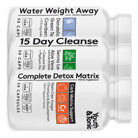 Youth & Tonic Paquete Triple Detox 90 Pastillas