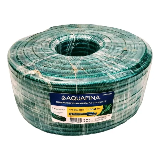 Manguera De Jardín Reforzada 3 Capas 25mt Aquafina