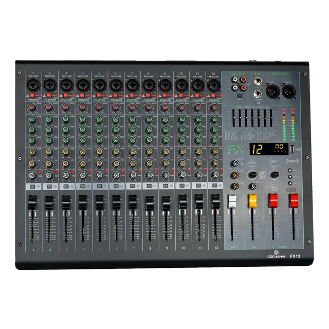 Mezcladora Audio Gc Fx12 Consolas Mixer Dj 12 Canales 99dsp