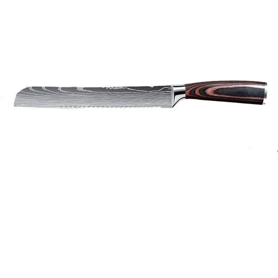 Wildernessrose Stainless Steel Sawtooth Slicing Knife