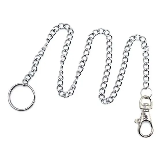 Llavero Con Cadena Gruesa Larga Gancho Metal 4 Unidades